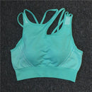 Conjunto de Yoga para mujer, traje deportivo sin mangas, ropa de entrenamiento para gimnasio, Sujetador deportivo para Fitness, pantalones cortos de cintura alta, ropa deportiva de 2 piezas sin costuras Utra