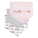 Honeyzone 3pc/lot 100% Cotton Baby Girls Bibs Pink Flamingo Print Baby Towel Bandanas Scarf Children Cravat Infant Towel