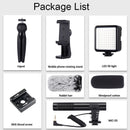 MAMEN Smartphone Vlogging Kits With Microphone Fill Light Tripod For Android/iOS Phones Professional Photography Studio Kits