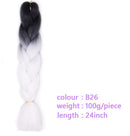 Black Star Hair Ombre Jumbo Extensiones de cabello trenzado Trenzas retorcidas de 24 pulgadas Fibra de cabello sintético para trenzado retorcido para mujeres