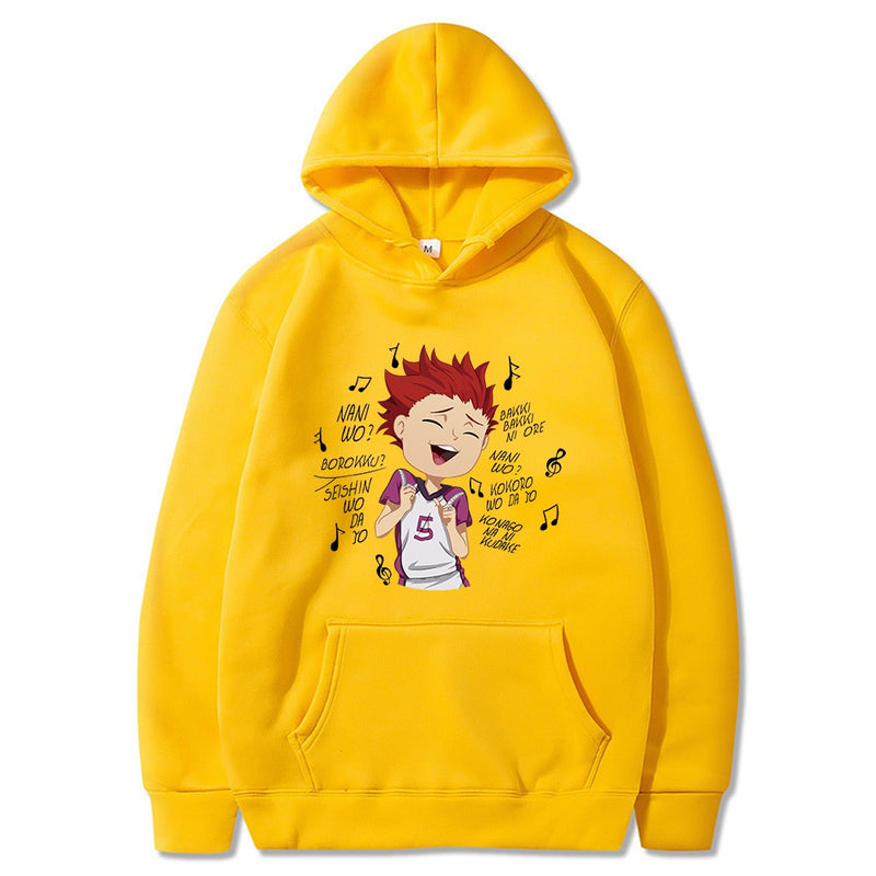 Funny Haikyuu Satori Tendou Hoodie Men Anime Manga Volleyball Long Sleeved Streetswear Hoodie