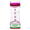 1PC Single Color Timer Sandglass Floating Liquid Oil Acrylic Hourglass Waist Shape Oil Liquid Motion Bubble Desk Toys Gift Decor