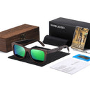 GM Handmade Natural Wooden Sunglasses Women Men Brand Design Vintage Fashion Glasses Gray Polarized Lens Accept OEM 1610BN