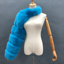 Fur Sleeve Women Fashion Luxury Real Fox Fur Coat Single Sleeve New Arrival