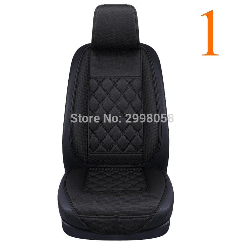 Funda protectora de cuero impermeable para asiento de coche, alfombrilla protectora Universal para asiento delantero, transpirable, para coche, furgoneta, cojín para asiento de coche