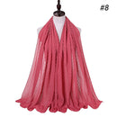 Luxuey Pom Pom Bubble Chiffon Hijab Scarf Women Long Shawl Wrap Muslim Headband Maxi Islamic Sjaal 180*70cm