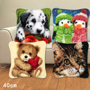 Animal Series Exquisite Coarse Wool Cross Stitch Carpet Embroidery 3D Segment Embroidery Pillow DIY Handmade Material Package