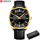 CURREN Relojes de cuarzo para hombres Correa de cuero Relojes de pulsera para hombres Marca de lujo superior Reloj de negocios para hombres 45 mm Reloj Hombres