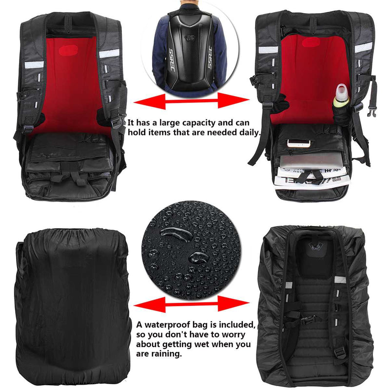 SSPEC, mochila Universal para motocicleta, bolsa de almacenamiento para carreras de Motocross, equipaje de viaje, bolsa para motocicleta, impermeable, fibra de carbono