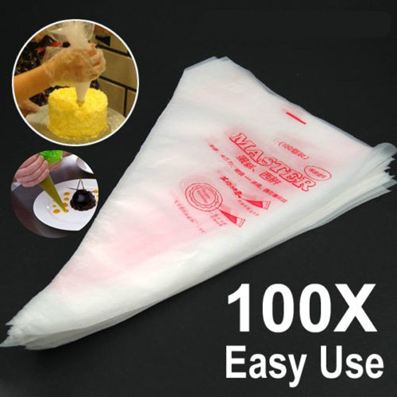 Ustensiles Patisserie 100pcs Disposable Piping Bag Pastry Bag Icing Piping Cake Cupcake Decorating Tools/Bags