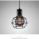 Nordic Loft Retro Iron Cage Hanging Light Modern Light Fixture American barn Industrial Vintage Kitchen Pendant Lamps Chandelier