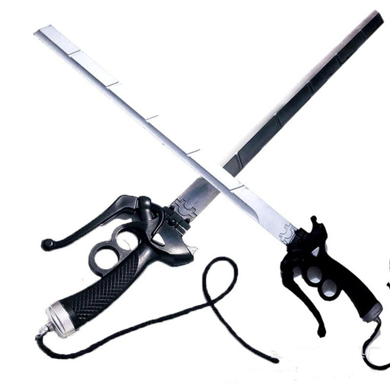 Dos estilos Attack On Titan Mikasa Ackerman espada cosplay RivaMika LeviMika espada Película simulación arma Prop