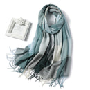 2022 Plaid Frauen Hijab Schal Pashmina Dame Tücher Foulard Stirnband Quaste Kaschmirähnliche Winter Schals Warme Weibliche Wraps Bandana