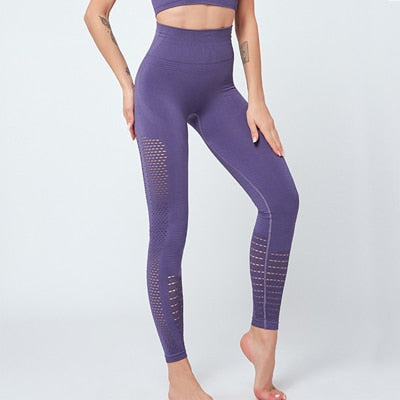 Conjunto de Yoga sin costuras para mujer, ropa de Fitness, conjunto de gimnasio de 2 piezas, Top corto, Leggings, conjunto deportivo para mujer, ropa de entrenamiento