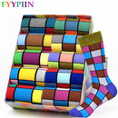 Hot Sale Men Socks 2020 New Colorful Gifts for Men Cotton Mens Socks Geometric Lattice Classic Happy Business Casual  Socks Men