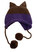 BomHCS Cute Fox Ears Beanie Winter Warm 100% Gorro de punto hecho a mano