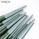 RANCAI 13pcs Cosmetics Makeup Brushes Set Large Loose Powder Foundation Highlight Contour EyeShadow Oblique Eyebrow Soft Hair