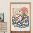 Japanese Door Curtain Partition Curtain Restaurant Decoration Curtain Noren for Noodle Store Kitchen Room Decoration