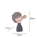 Cute creative Bouquet Girl Ornaments Sculpture Statue gifts Living Room TV cabinet Flower arrangement Modern Home Decoration