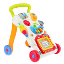Baby Walker Multifunction Infant Stand-to-Sit Toddler Four Wheels Trolley Kids Learning Walking Toddler Toys Piano Drawing Gift