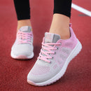 Women Shoes Flats Fashion Casual Sneaker Walking Woman Comfort Lace-Up Mesh Breathable Female Outdoor Zapatillas Mujer Feminino
