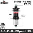 Novatec Hub D041SB D042SB Mountain Bike Disc Card Brake 28/32/36 Holes MTB Road Bicycle Bearing 36H Hubs 8/9/10/11/12 Speed
