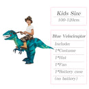Velociraptor T REX mascota disfraz inflable para niños Anime disfraces de Halloween dinosaurio regalo de cumpleaños para fiesta Cosplay soplar