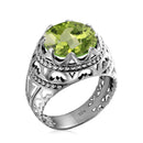 Szjinao Pure 925 Sterling Silver 13*13mm Round Big Sapphire Rings For Men Gemstone Male Punk Vintage Jewellery Dropship Supplier