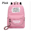Nueva mochila Stranger Things HELLFIRE, mochila multifunción de lona de viaje con carga USB para estudiantes, mochila escolar para adolescentes, niños y niñas