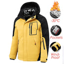 5XL Men 2022 Winter New Outwear Thick Warm Parkas Jacket Coat Men Casual Windproof Pockets Detachable Hooded Parkas Jacket Men