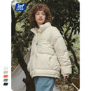 INFLATION Solid Color Down Jackets Mens Warm Stand Collar Loose Fit Classic Down Puffer Jacket Men Windproof Outwear 6022W