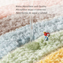 Ganzjährig weicher, rutschfester Badezimmer-Teppich mit Regenbogen-Print, Türöffnung, wasserabsorbierend, Badematte, Heimdekoration, Bodenteppich, Duschraummatten