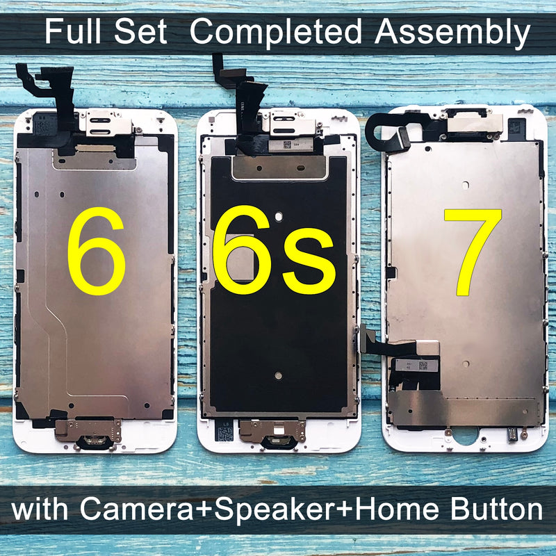 Für iPhone 6 LCD Full Set Assembly Complete Touch Für iPhone 6S Bildschirmersatz Display Für iPhone 7 LCD-Kamera + Home-Taste