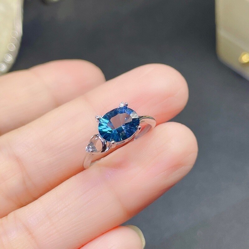 Simple and Stylish, Natural Topaz Ring, Beautiful Color, Exquisite Workmanship, 925 Sterling Silver,