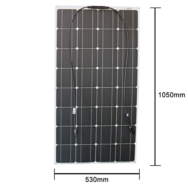 12V flexibles Solarpanel-Kit 100W 200W 300W Solarpanels mit Solarregler für Boot, Auto, Wohnmobil und Batterieladegerät