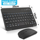 Teclado y ratón inalámbricos Mini teclado español español recargable con ratón teclado ruso para PC Tablet teléfono