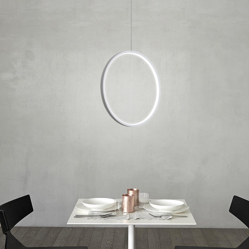 Luces de araña LED modernas minimalistas, anillo redondo, lámpara colgante circular para el hogar, iluminación para sala de estar, accesorio interior