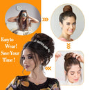 Tinashe Beauty banda elástica con cabello desordenado moño Scrunchy Chignon con banda elástica Messi postizos Donut para mujeres y niños
