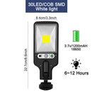 KSIJEH LED Solar Light Outdoor Solar Lamp Solar Powered Sunlight Waterproof PIR Motion Sensor Street Light For Garden Decoration