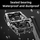 Pedal de bicicleta ROCKBROS, pedales de bicicleta MTB antideslizantes, plataforma plana de aleación de aluminio, accesorios de ciclismo impermeables SPD aplicables