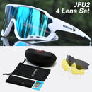 ACEXPNM Polarized Mountain Bike Cycling Glasses Outdoor Sports Cycling Goggles UV400 4 Lens Cycling Eyewear Men Women Sunglasses