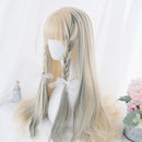 SHANGKE Synthetic Red Black Blonde White Lolita Wigs For Women Long Straight Wig With Bangs Genshin Impact Cosplay Wig