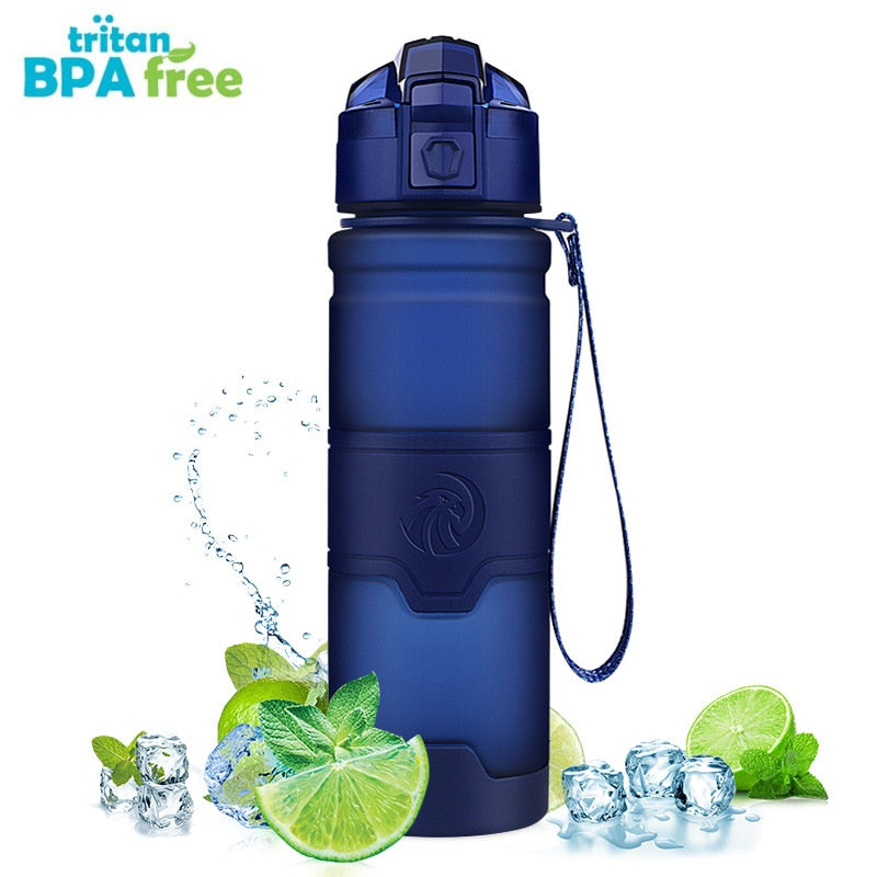 ZORRI Drak Blue Sports Water Bottle Best Reusable Protein Shaker Bpa Free Water Bottle Hiking Cycling Gym Bottle botella de agua