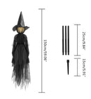 Light-Up Witches with Stakes Halloween Decorations Outdoor Holding Hands Screaming Witches Sound Activated Sensor Decor Dropship