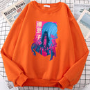 2022 Demon Slayer Japón Anime hombres Hoody otoño nueva moda sudadera Harajuku polar pulóveres personalidad cuello redondo hombres sudaderas