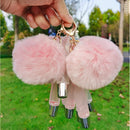 Etiqueta privada Claro Personalizado Niños Sin logotipo Lujo Antiadherente Haga su propio llavero rosa vegano Llavero Brillo de labios