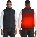 Chaleco calefactable de 9/11 lugares para hombres y mujeres, chaqueta calefactora Usb, chaleco calefactor, ropa térmica, chaleco de caza, chaqueta calefactora de invierno, BlackS-6XL
