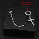 Stainless Steel Earrings Anti-Lost Ear Clip Wireless Bluetooth Earphone Holders Accessories Women Men Earrings for Airpods