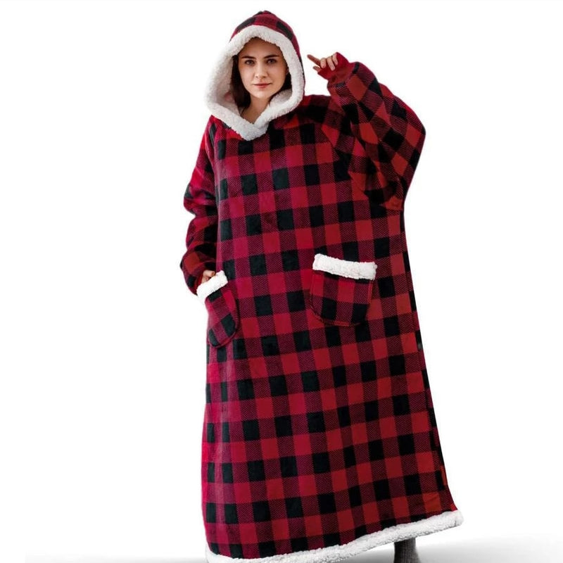 Lange Flanelldecke mit Ärmeln Winter Oversized Hoodies Sweatshirt Damen Herren Pullover Sweat Giant Blanket Hoodie Sudaderas