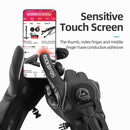 Guantes de ciclismo ajustables ROCKBROS, guantes de bicicleta de montaña cálidos con pantalla táctil reflectante, guantes impermeables para exteriores para motocicleta y bicicleta